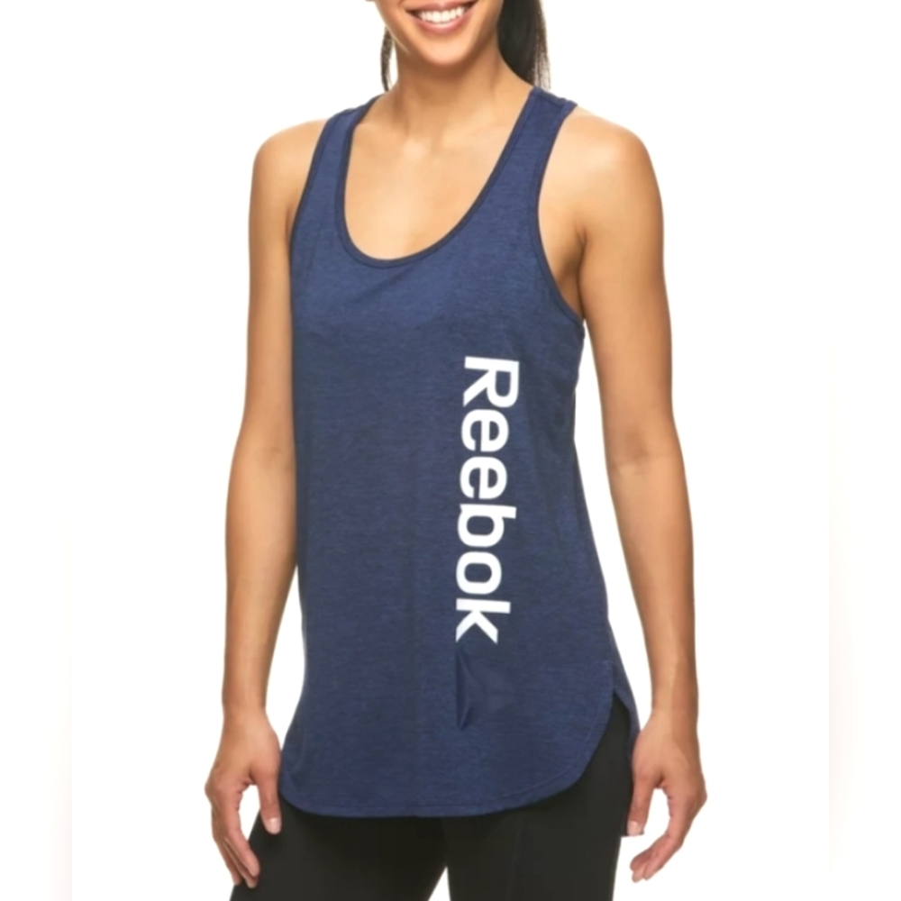 Women's Athletic Graphic Lightweight Workout Tank Top Large - Blue